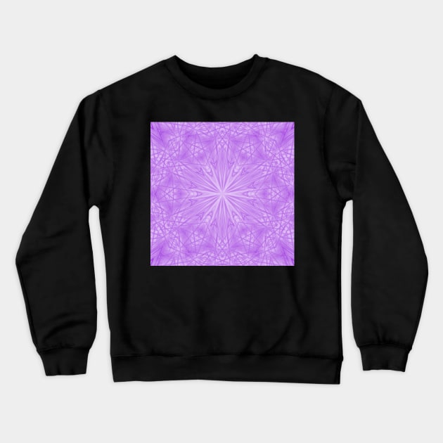 Abstract angular ultra-violet kaleidoscope Crewneck Sweatshirt by hereswendy